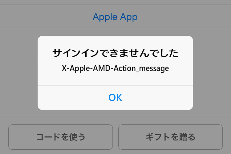 X Apple Amd Action Message と表示されてサインイン出来ない問題 Ibitzedge