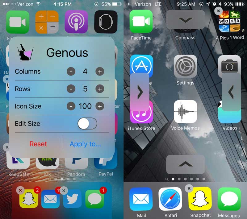 ホーム画面のアプリアイコンを様々カスタマイズする Genous や Iconizer など 週間tweaks Ibitzedge