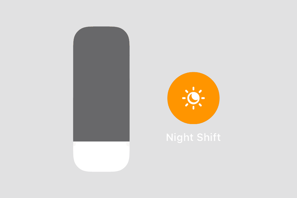iOS11の明るさ調整バーとNight Shift