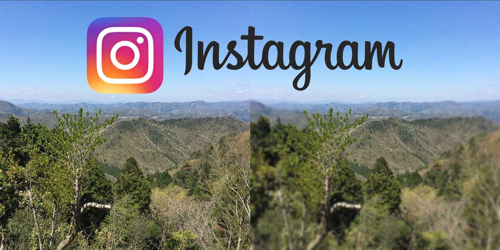 Instagram インスタ の写真に2種類のぼかし加工を入れる方法 Ibitzedge